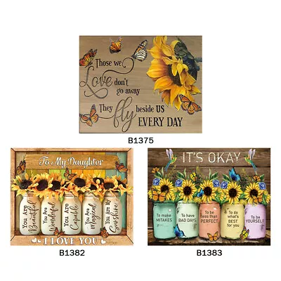 Letters Sunflower Oil Paint By Numbers Kit DIY Acrylic Painting On Canvas Crafts • $14.62