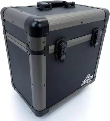 Gorilla LP80 12  LP Vinyl Storage Record Case Box Holds 80 Vinyl - Titanium • £41.95