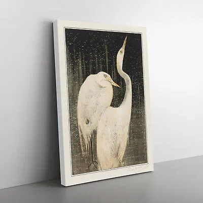 Two Egrets By Theo Van Hoytema Canvas Wall Art Print Framed Picture Home Decor • £34.95