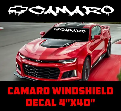 $12.99 • Buy CAMARO Z28 Chevrolet Windshield Sticker Logo Bow Tie Decal American Muscle Turbo