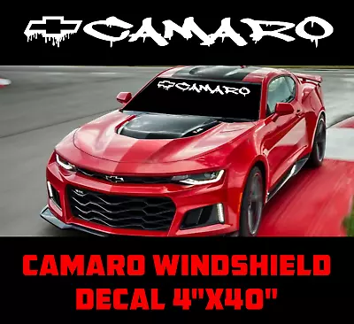 CAMARO Z28 Chevrolet Windshield Sticker Logo Bow Tie Decal American Muscle Turbo • $12.99