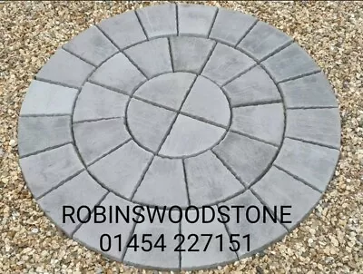 Stone Concrete York Circle Set 1.8m Charcoal (DELIVERY EXCEPTIONS) • £159.99