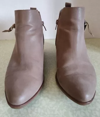 Mia Suede &  Microfiber Ankle Boots 2 Inch Block  Heel Side Zip Size 8 • $9