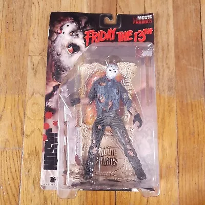 NOS Jason Vorhees 7  Figure 1998 McFarlane Toys Movie Maniacs Friday The 13th • $44.95