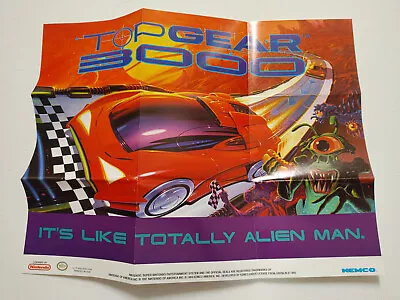 Top Gear 3000 (Super Nintendo SNES) - Poster ONLY - Amazing Condition • $101.66