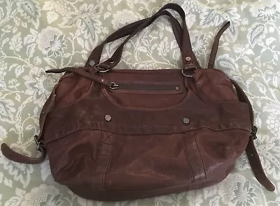 MARC NEW YORK By Andrew Marc Brown Leather Handbag Hobo Purse-NICE • $65