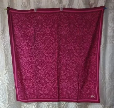 Michael Kors Women's Studded Logo Large Pink Sarong Scarf Beach Wrap 40 X40  • $22