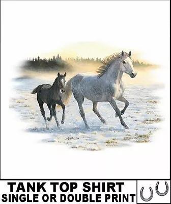 Beautiful Wild Andalusian Mustang Morgan Horse Colt Tank Top Shirt Ab352 • $21.99