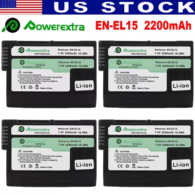 EN-EL15 Battery For Nikon DSLR D7200 D7100 D7000 D810 D800 D750 • $13.99