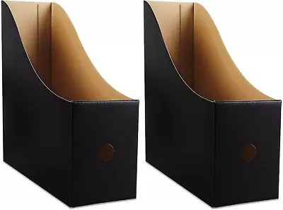 Black Magazine Holde (2 Pack) Magazine File Holder For Home Office Desk 10.6 • $11.99