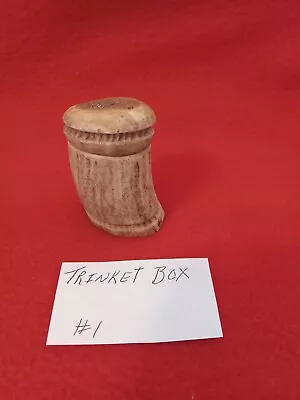 Hand Carved Deer Antler Trinket/whatever Box For Small Items. • $14