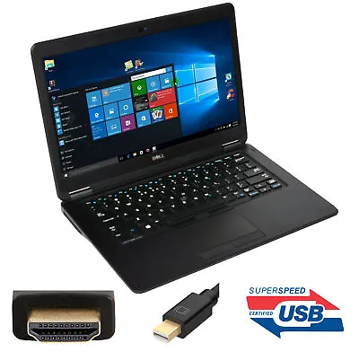 Dell Latitude E7450 240GB SSD 8GB RAM 14   35CM Notebook Black F.Business Office • $682.11