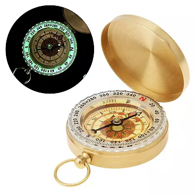 Mini Copper Compass Waterproof Pocket Survival Compass Hiking Gear For Women Men • $9.32