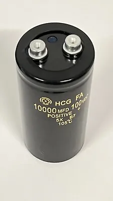 Capacitor AUDIO 10000 MFD 10000UF 100VDC Electrolytic 105c  4 1/4 X 2 Inch 1 Pc • $19.95