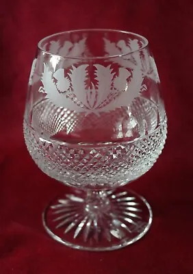 B) Edinburgh Crystal Thistle Pattern - Large Brandy Glass - Signed • £75