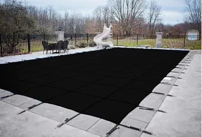Loop Loc Black Mesh Rectangle Swimming Pool Safety Covers - (Choose Size) • $1697.77