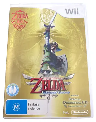 The Legend Of Zelda Skyward Sword Nintendo Wii PAL *Complete With Bonus CD* • $59.90