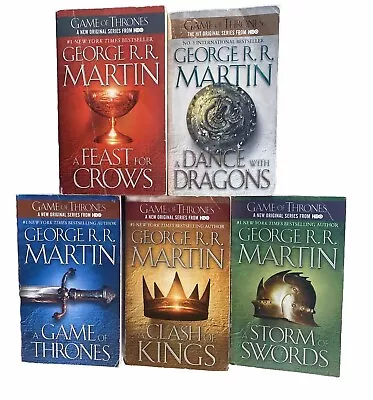 GAME OF THRONES Books 1-5 Set George R.R. Martin A Song Of Ice And Fire Series • $18.99