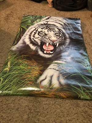 Vintage 1994 Pc1266 White Tiger Poster - 23  X 32” • $5.95