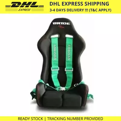 TAKATA 4 Point Snap-On 3  With Camlock Racing Seat Belt Harness Universal Green • $89.99