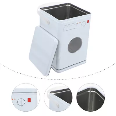 Cookie Jar Tin Box Canister Laundry Powder Storage Box • £15.75