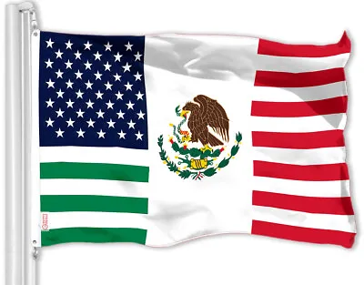 G128 Mexico USA Friendship Flag 3x5 Ft Printed 150D Polyester Specialty Flag • $12.99