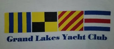 Vintage Grand Lakes Yacht Club Single Stitch White T-Shirt 🔥🔥🔥 • $12.99