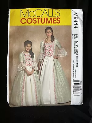 McCall’s Pattern 5414 Women’s Colonial Dress Costume New Uncut • $8