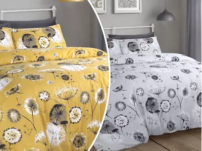 Dandelion Dreams Floral Duvet Quilt Cover Bedding Set Single Double King Size • £14.95
