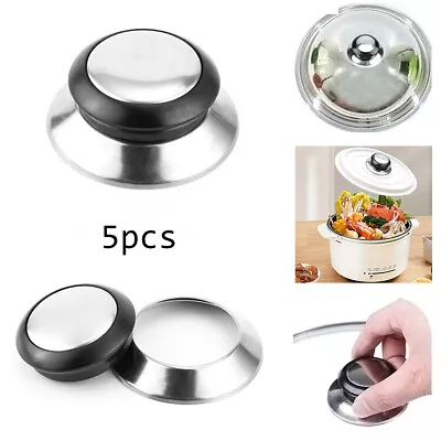 5pcs Pot Glass Lid Knob Handle Replacement For Pan Cookware Easy Grip Durable • £4.89