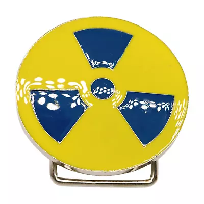 Unisex Fashion Belt Buckle Silver Metal Yellow Nuke Bomb Nuclear Animation Anime • $12.99