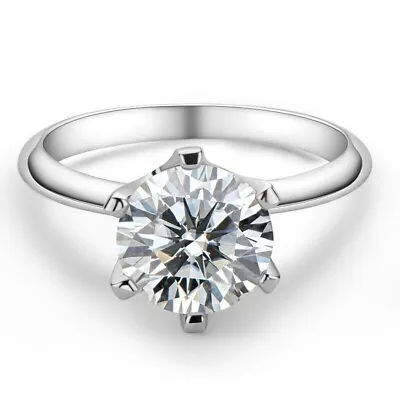 5CT Lab Grown Moissanite Diamond Engagement Ring GRA Certificate Wedding Ring • $489