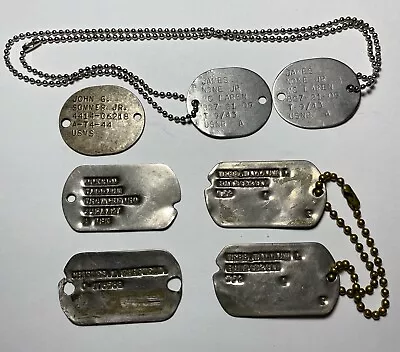 Vintage Lot  US MILITARY DOG TAGS Maritime Service USNR USN T52 • $99