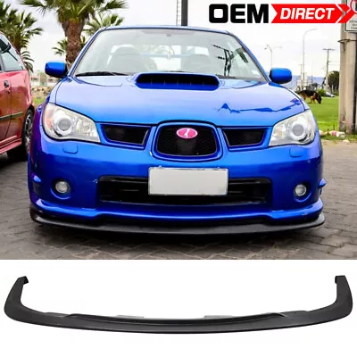 Fits 06-07 Subaru Impreza WRX STI Style Front Bumper Lip Spoiler Unpainted PP • $59.98