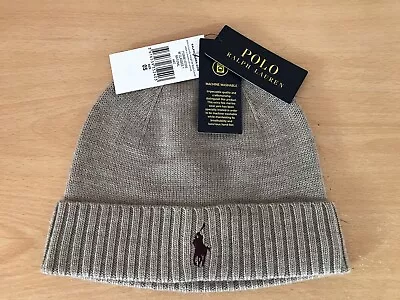 Polo Ralph Lauren - Natural - Merino Wool Beanie Hat  - New With Tags • £35