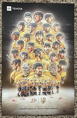 2023-24 VEGAS GOLDEN KNIGHTS Vs ANAHEIM GAME #41 GD POSTER APRIL 18 2024 • $12