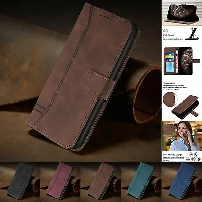 Retro PU Leather Flip Wallet Stand Phone Case Cover For Xiaomi 9 10 11 Lite 10S • $11.72