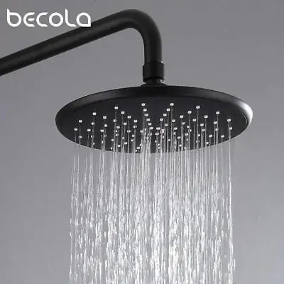 Matte Black Shower Head Bathroom ABS Plastic Shower Faucet Fashion BLACK Rainfal • $23.95