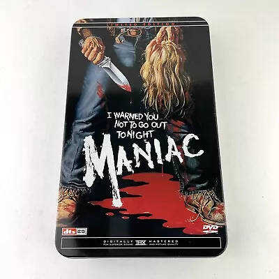 Maniac (1980) Limited Edition #3920/5000 Tin Case DVD+Soundtrack 2001 • $64.95