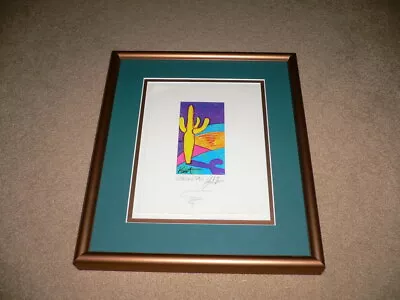 Cactus  Standing Tall  Picture Art In Bronze Metal Frame • $10