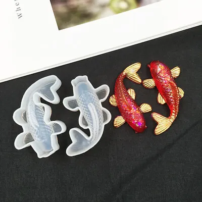 £2.39 • Buy Koi Shape Resin Casting Silicone Mould Cake Cookie Baking Kitchen Dining Bar Acc
