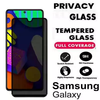 Screen Protector Privacy Tempered Glass For SamsuungA71 F62 M51 M62 S10 Lite • £3.99