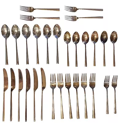 Kate Spade/Lenox Rose Gold Tone Flatware 30 Pieces Setting For 6 *READ DESCRIPT. • $69.99