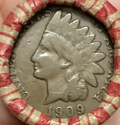 Wheat Penny Roll Older Cents Crimped Sealed W/ Key 1909 P/S Indian Head Cent #8 • $22.99