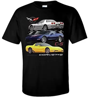 Chevrolet C 5 Corvette Men's Black T Shirt Licensed • $23.95