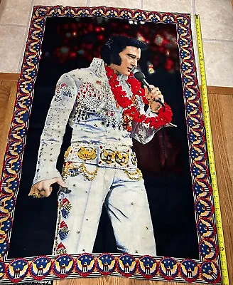 Large Elvis Velvet Poster 54 X 35 - Rare Very Large Poster - Try To Find Another • $50