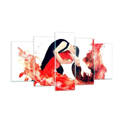 Glass Print 160x85cm Wall Art Picture Dance Clubbing Activities Girl Artwork • £143.99