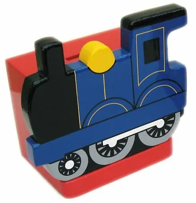 £24.99 • Buy Childrens Wooden Blue Train Money Box | Piggy Bank, Saving Pot - Hand Made In UK