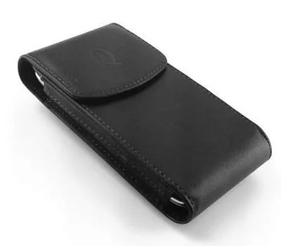 Leather Vertical Case Pouch Holder For Samsung Holster Belt Clip - Black  • $7.89