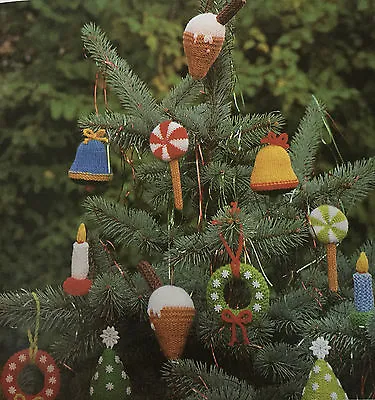 £4.69 • Buy KNITTING PATTERN Jean Greenhowe 6 Christmas Tree Decorations Garland Candle RARE